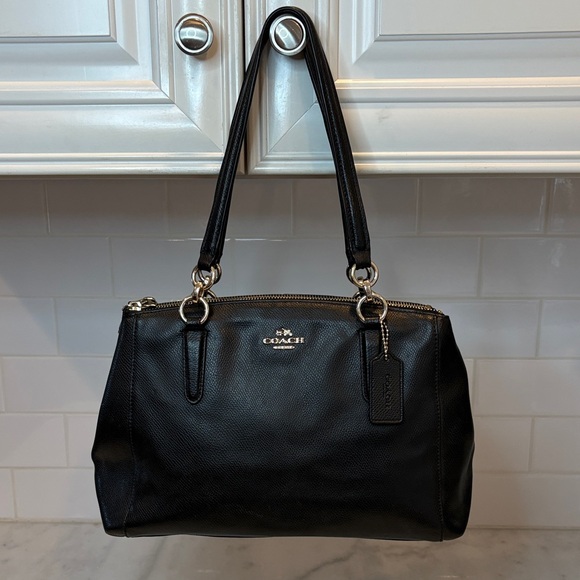 Coach Christie Cross Grain Convertible Carry All Shoulder Bag - Picture 1 of 16